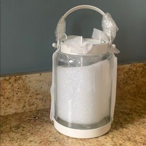 West Elm White metal lantern NIB/NWT